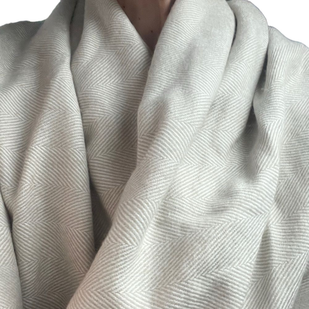 Cost Plus World Market Cream Herringbone Shawl | EUC | OS